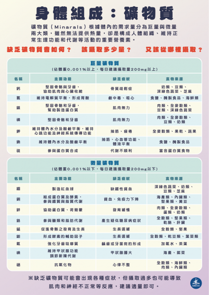 身體組成分析(礦物質)